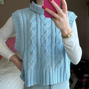H&M light blue sweater vest